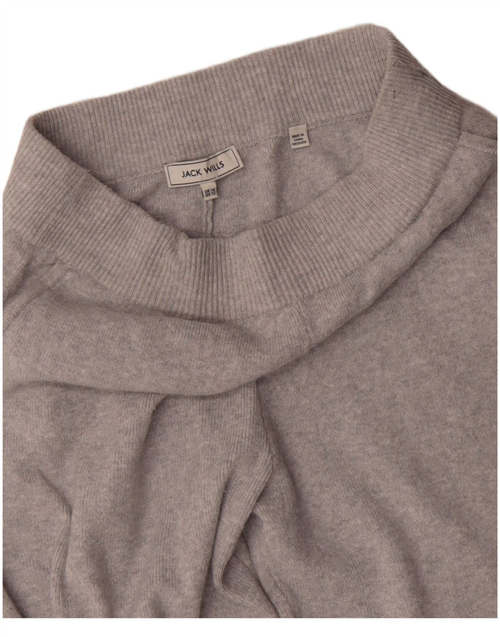 JACK WILLS Womens Tracksuit Trousers Joggers UK 16 Large Grey Polyester