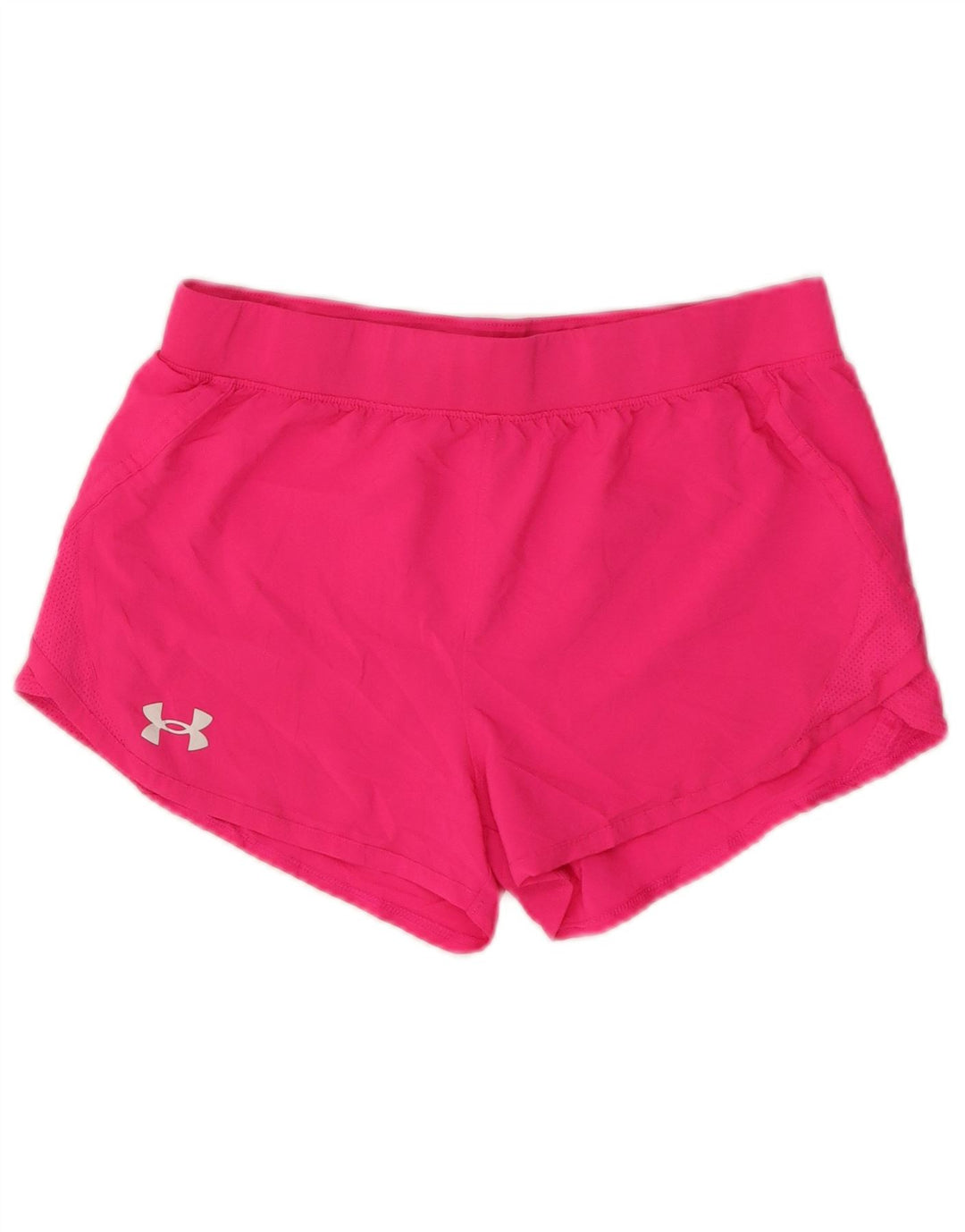 UNDER ARMOUR Girls Sport Shorts 11-12 Years Large Pink Polyester