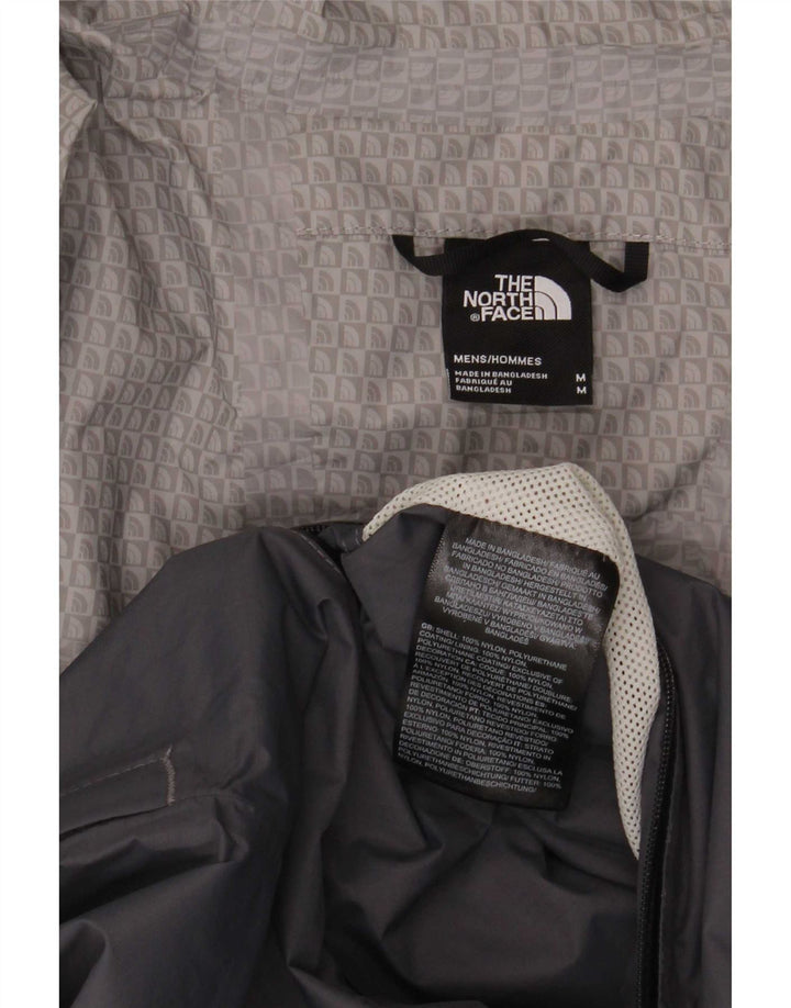 The North Face Mens Hooded Rain Jacket UK 38 Medium Grey Nylon