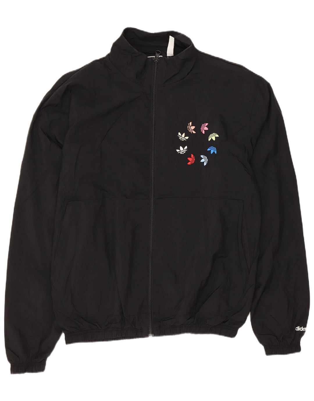 Adidas Mens Graphic Tracksuit Top Jacket XS Black Polyamide