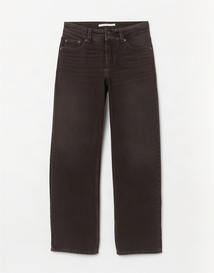 Levi's Womens Wide Leg Jeans W24 L32 Black