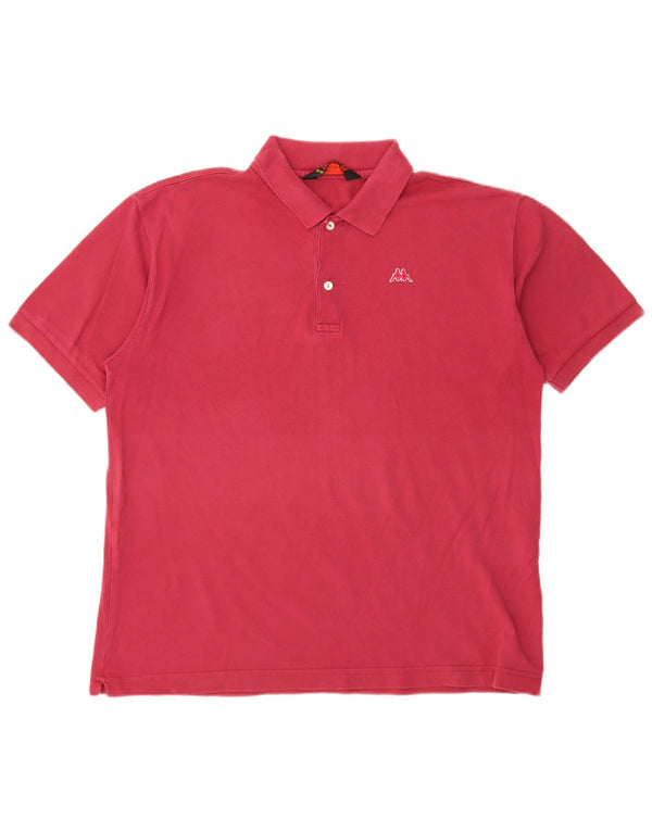 Kappa Mens Polo Shirt XL Pink Cotton