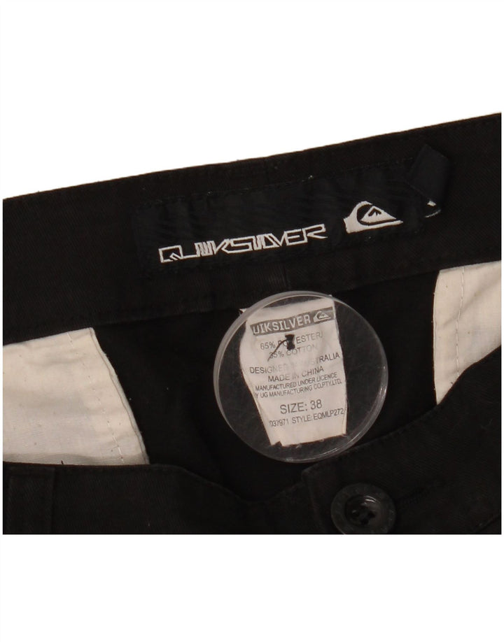 QUIKSILVER Mens Straight Chino Trousers W38 L31 Black Polyester