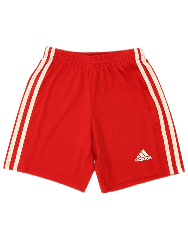 ADIDAS Boys Aeroready Sport Shorts 9-10 Years  Red Polyester