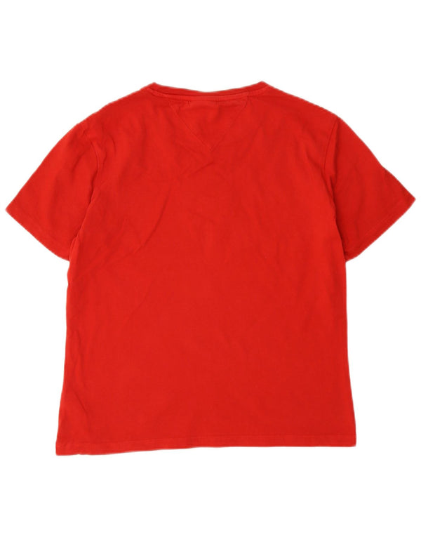 Tommy Hilfiger Womens Short Sleeve Graphic T-Shirt Top UK 10 Small Red