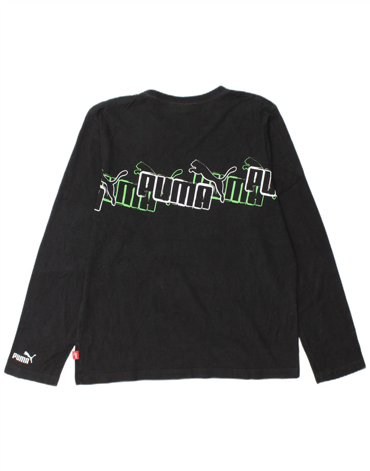 Puma Mens Graphic Top Long Sleeve Medium Black