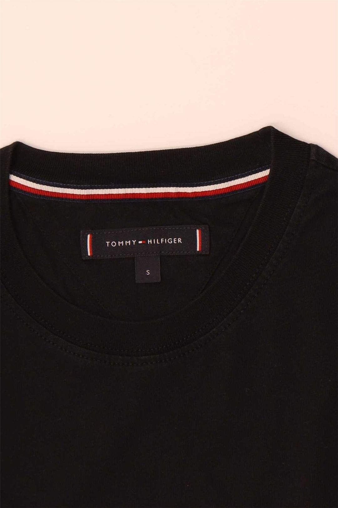 TOMMY HILFIGER Mens T-Shirt Top Small Black