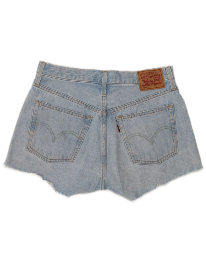 LEVI'S Womens 501 Distressed Denim Shorts W27 Small  Blue Cotton