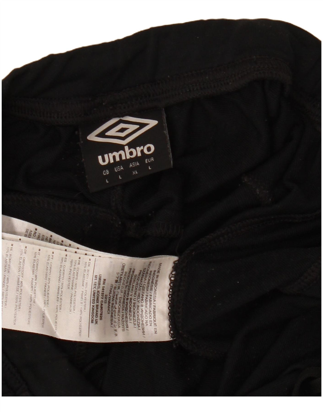 Umbro Mens Tracksuit Trousers Large Black Polyester