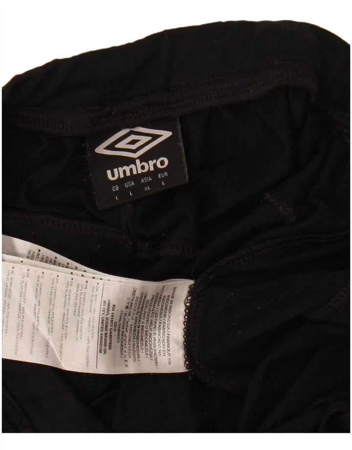 Umbro Mens Tracksuit Trousers Large Black Polyester