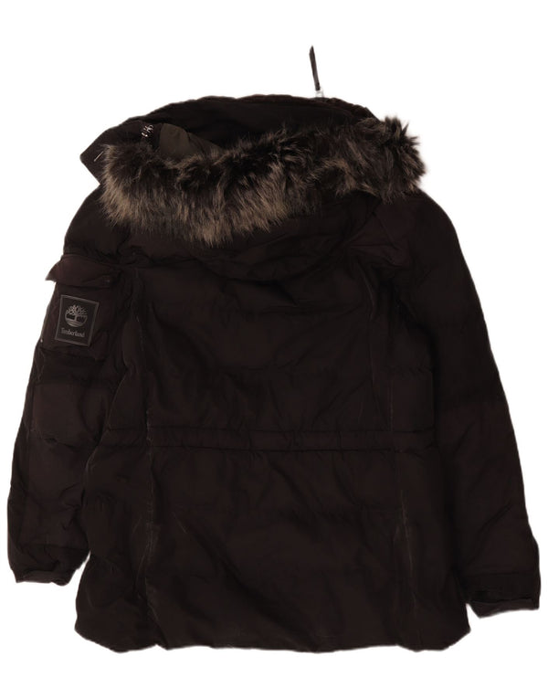 Timberland Mens Hooded Padded Jacket UK 40 Large Black Polyester