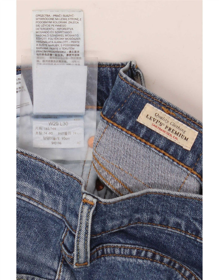 Levi's Mens Slim Jeans W29 L30 Blue Cotton