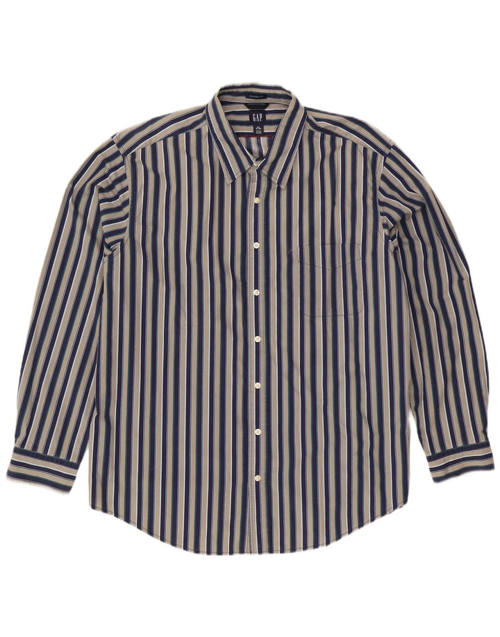 Gap Mens Classic Fit Shirt Size 18 1/2 2XL Multicoloured Striped Cotton