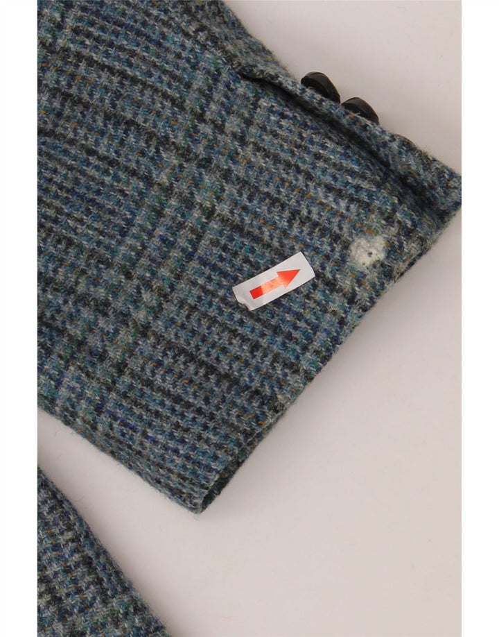 WESTBURY Mens 3 Button Blazer Jacket UK 54 2XL Blue Houndstooth Wool