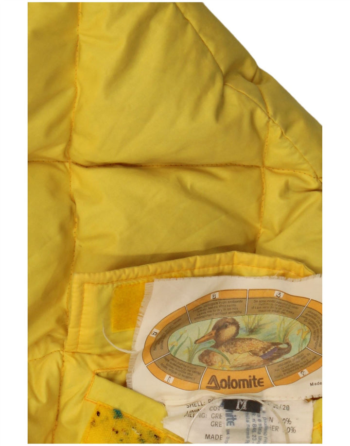 DOLOMITE Mens Hooded Reversible Padded Jacket UK 38 Medium Yellow