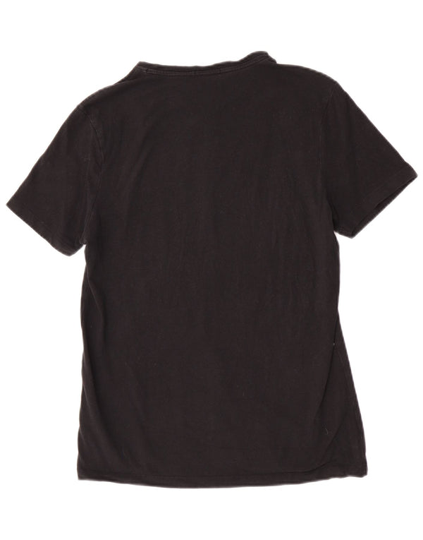 Liu Jo Mens Graphic T-Shirt Top Small Black Cotton