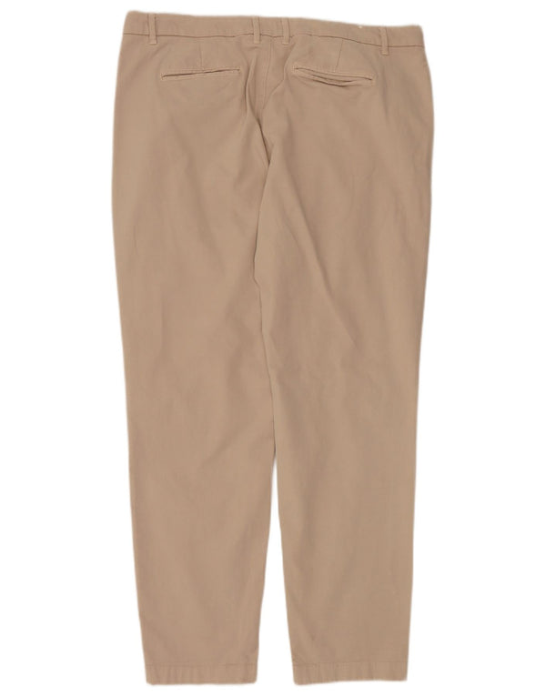 Fat Face Womens Slim Chino Trousers UK 16 Large W36 L29 Beige Cotton