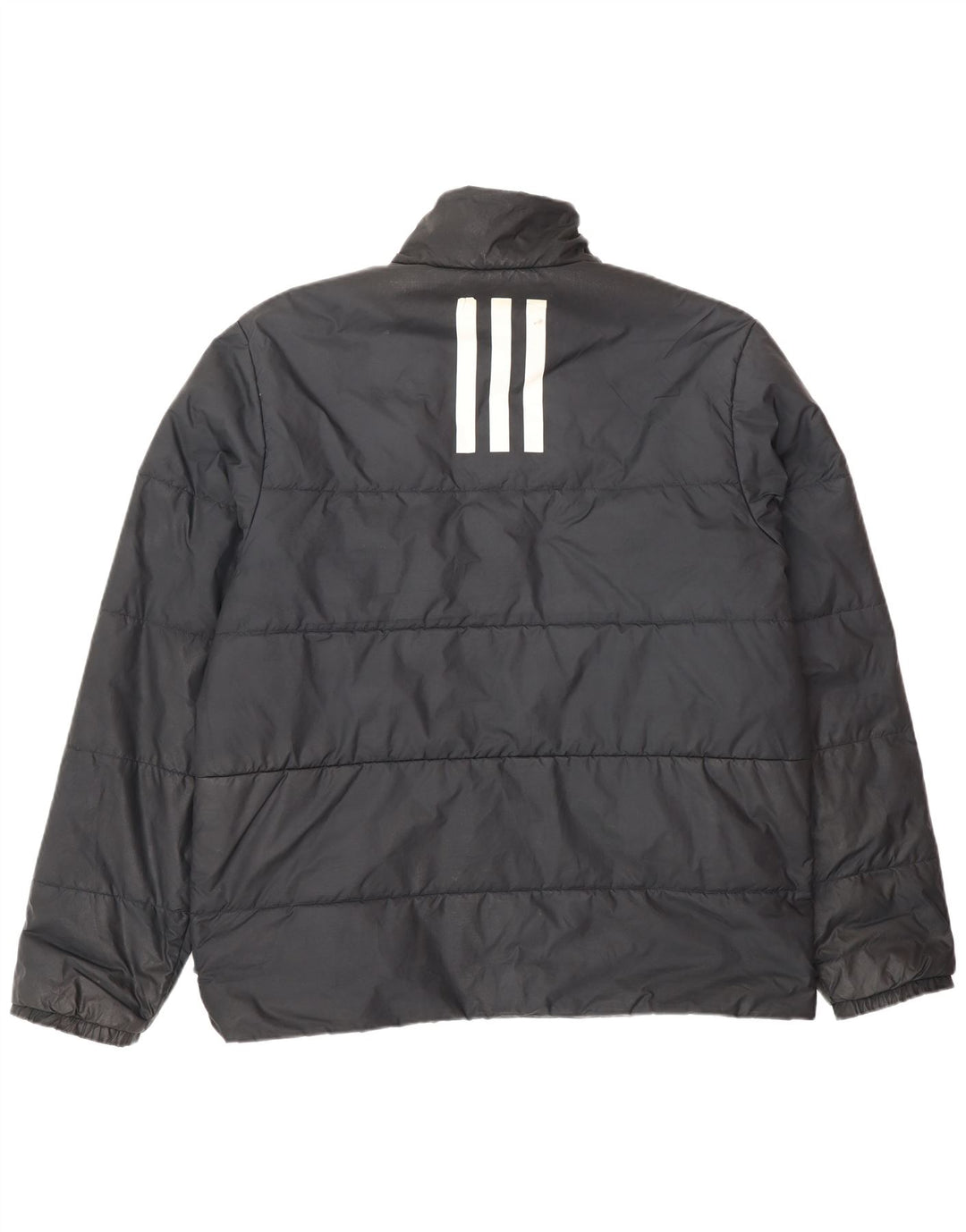 ADIDAS Mens Padded Jacket UK 40 Large Black Polyester