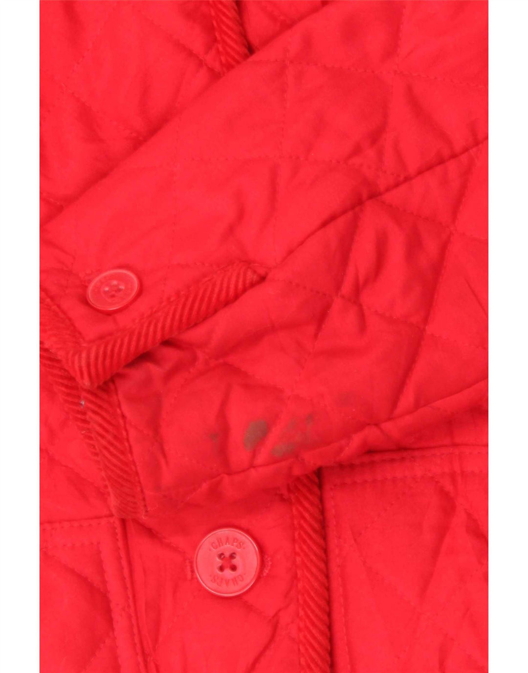 Chaps Womens Quilted Jacket UK 10 Small Red Polyester