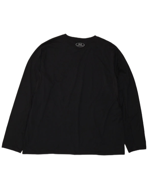 Under Armour Mens Heat Gear Top Long Sleeve 3XL Black Polyester