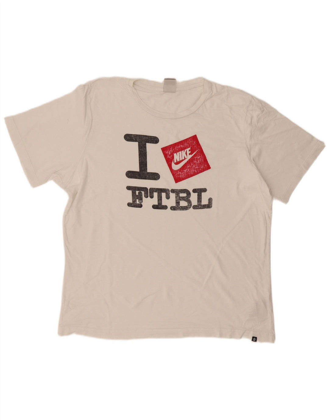 Nike Mens Graphic T-Shirt Top 2XL White Cotton