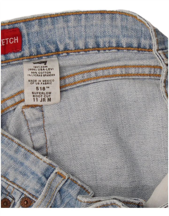 Levi's Womens 518 Super Low Denim Shorts Medium W32 Blue Cotton