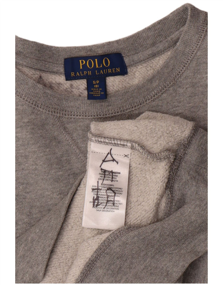 Polo Ralph Lauren Boys Sweatshirt Jumper 7-8 Years Small Grey Cotton