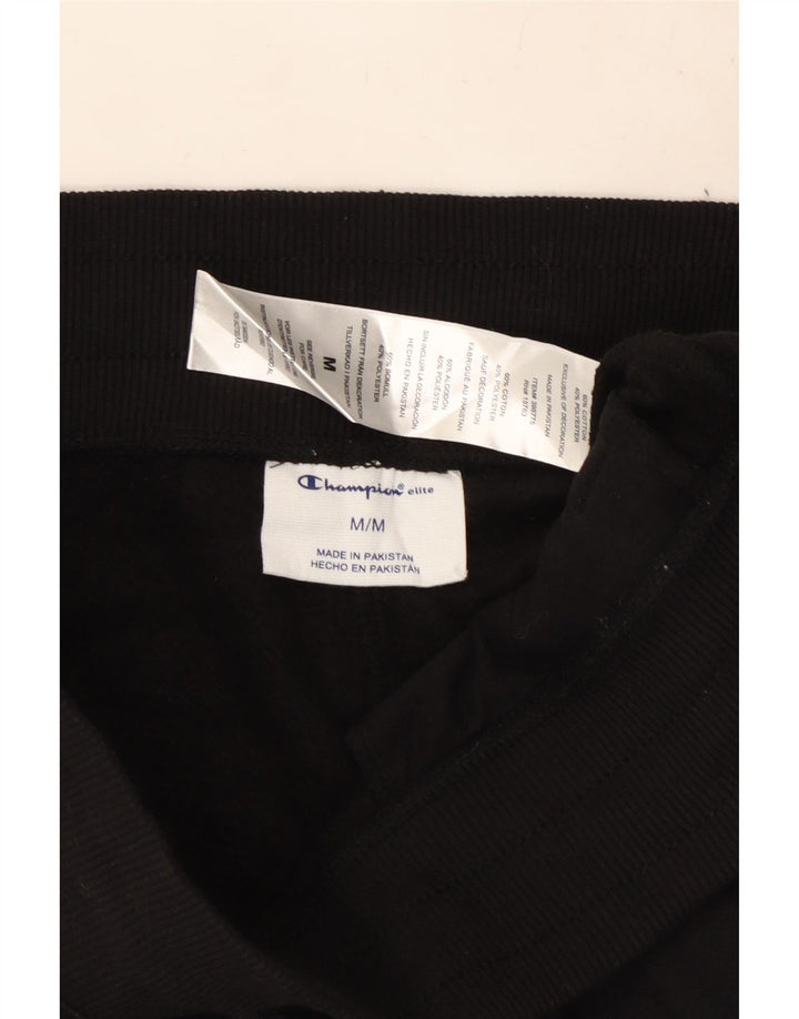 Champion Mens Tracksuit Trousers Medium  Black Cotton
