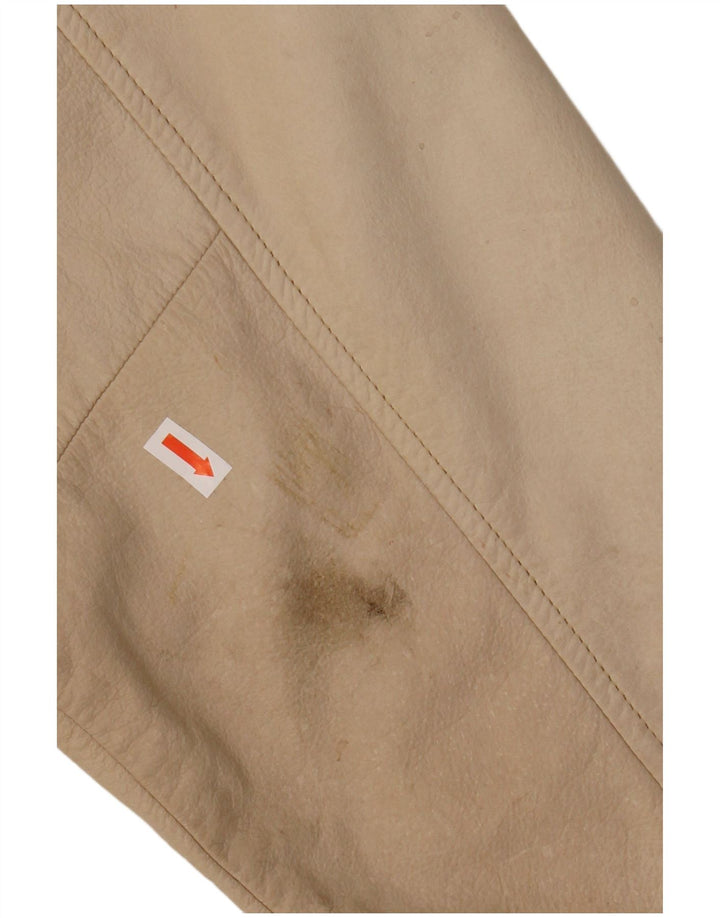 WESTBURY Mens Leather Jacket UK 38 Medium Beige Leather