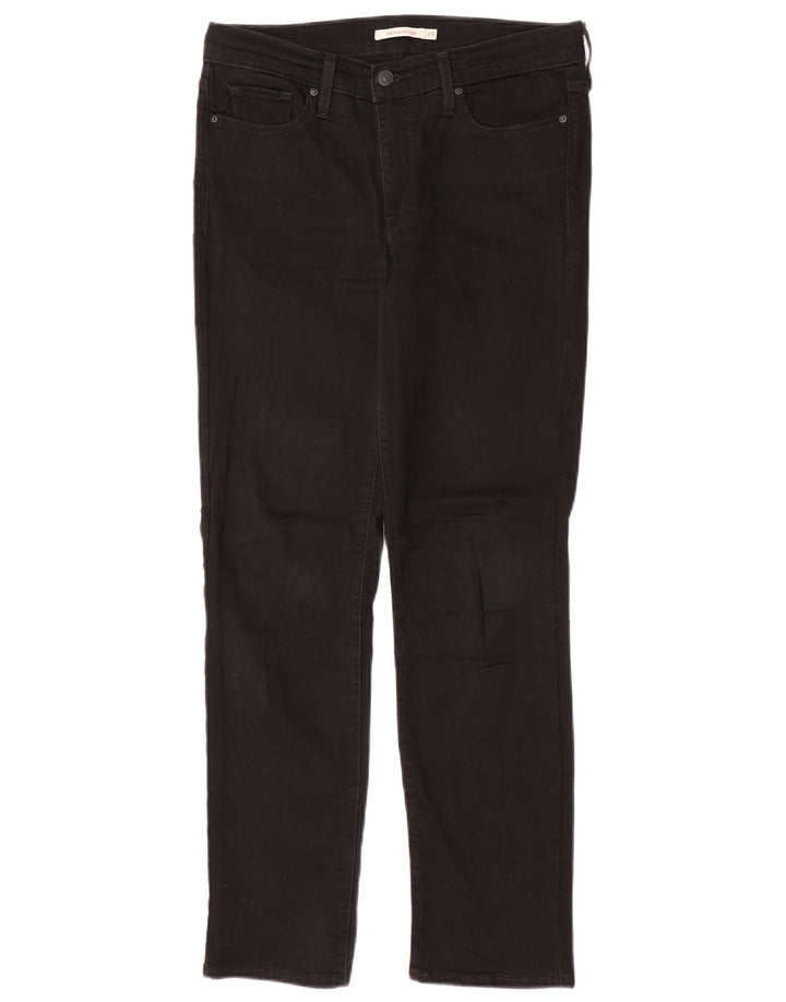 Levi's Womens 312 Shaping Slim Jeans W29 L30 Black Cotton