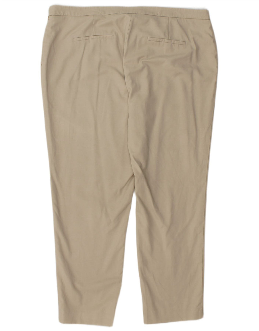 CALVIN KLEIN Womens Straight Cropped Trousers US 16 2XL W38 L27 Beige