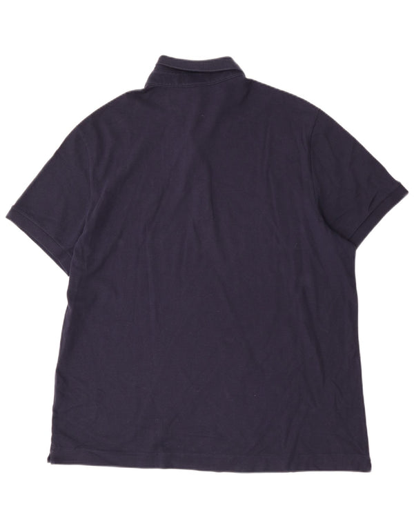 Lacoste Mens Regular Fit Polo Shirt Size 7 2XL Navy Blue Cotton
