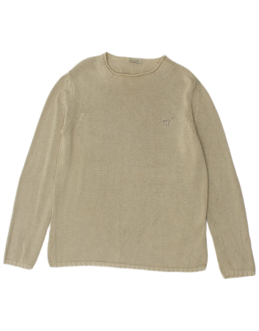 HENRY COTTONS Womens Crew Neck Jumper Sweater IT 44 Medium Beige