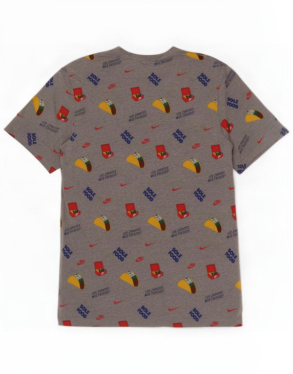 Nike Mens Graphic T-Shirt Top Medium Grey Cotton