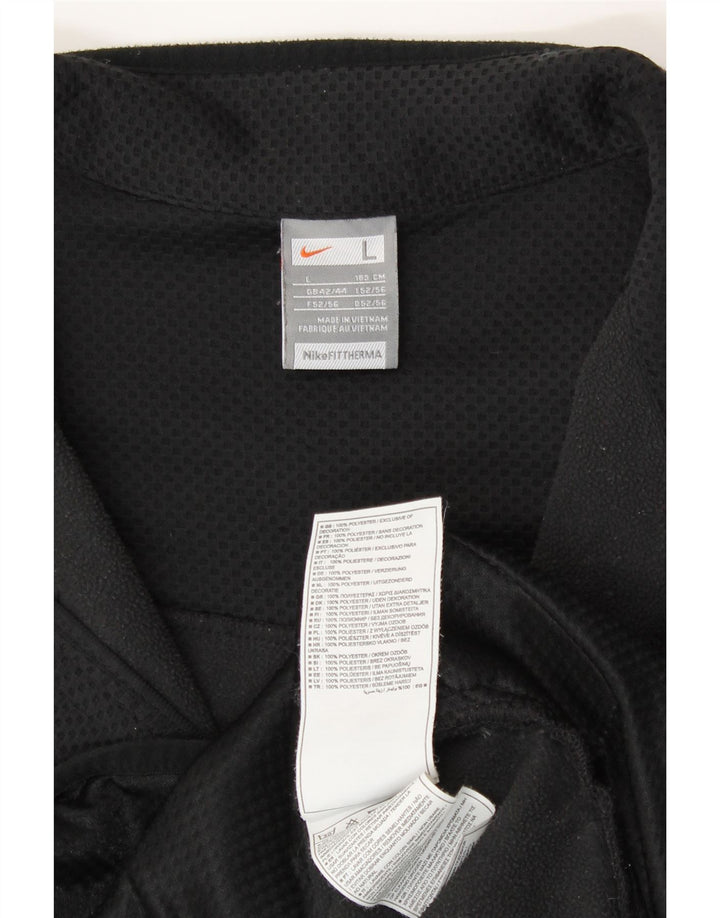 Nike Mens Tracksuit Top Jacket UK 42/44 Large Black Polyester