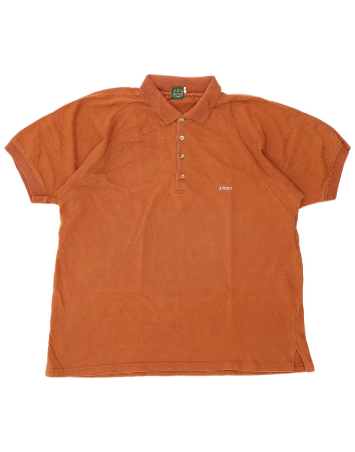 RIFLE Mens Polo Shirt XL Brown Cotton