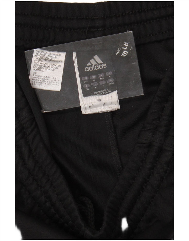 ADIDAS Mens Climalite Tracksuit Trousers Large Black Colourblock Polyester