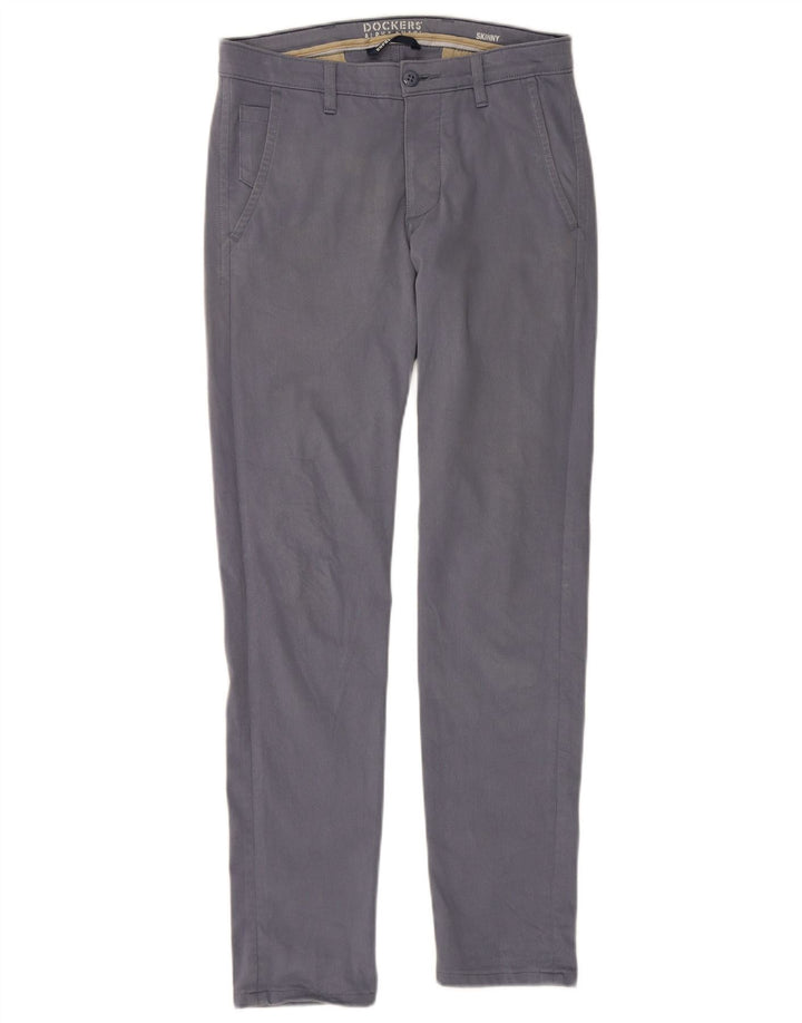 DOCKERS Mens Skinny Chino Trousers W29 L32 Blue Cotton