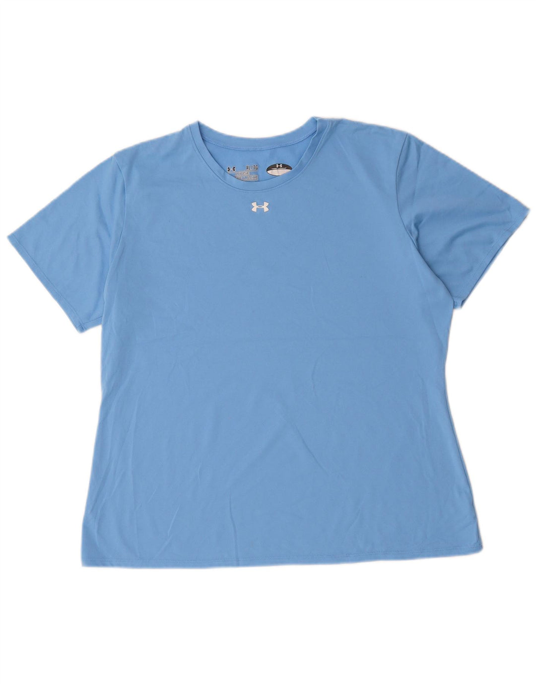 UNDER ARMOUR Womens Heat Gear T-Shirt Top UK 18 XL Blue Polyester