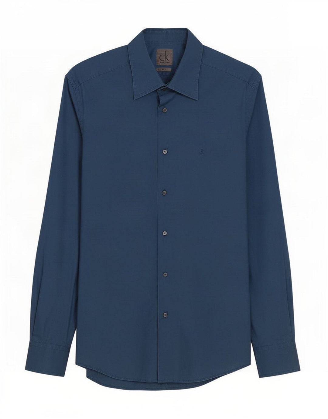 Calvin Klein Mens Slim Fit Shirt Medium Blue Cotton