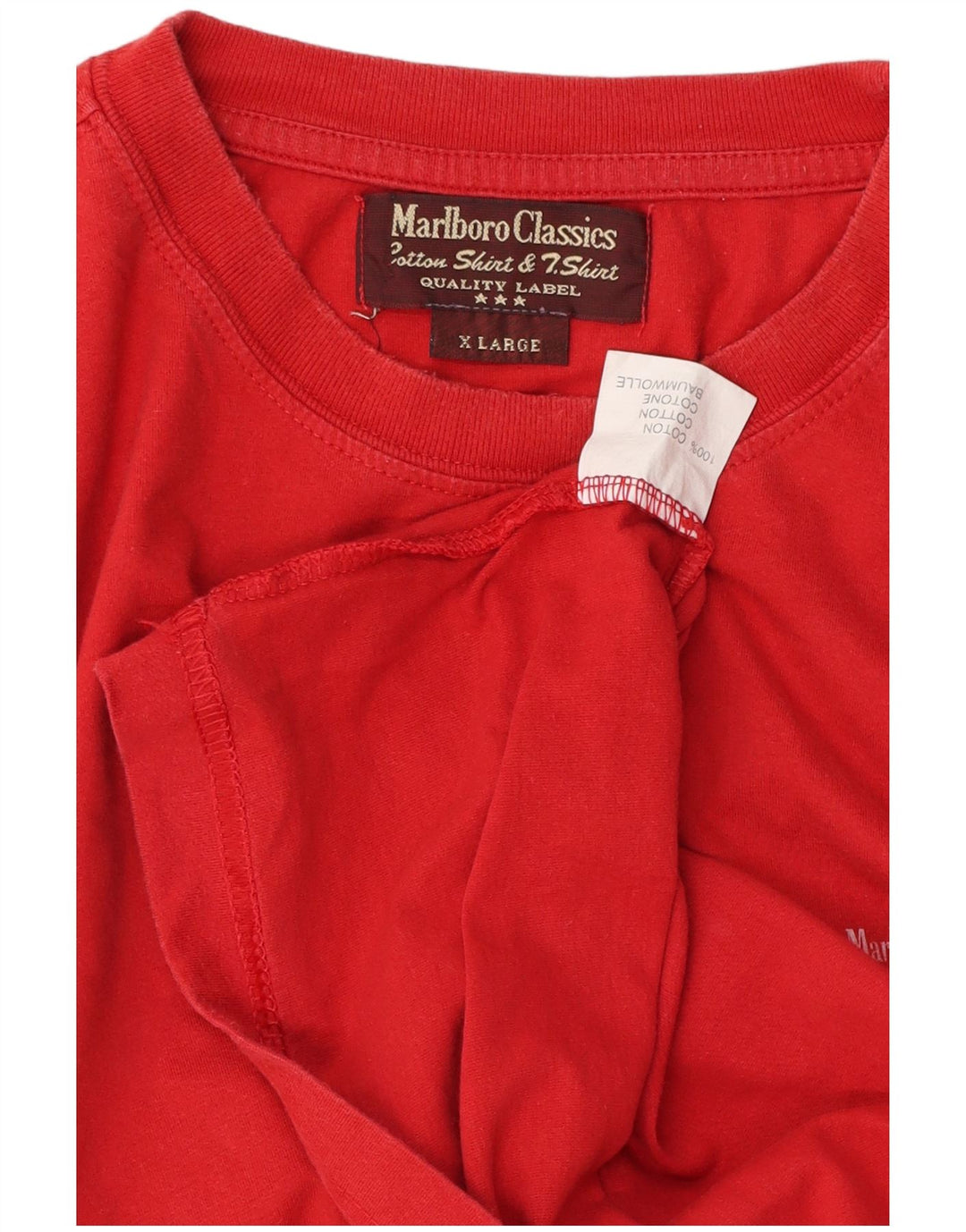 MARLBORO CLASSICS Mens T-Shirt Top XL Red Cotton