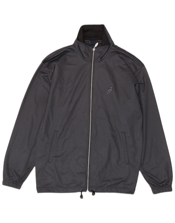 ASICS Mens Tracksuit Top Jacket Medium Grey