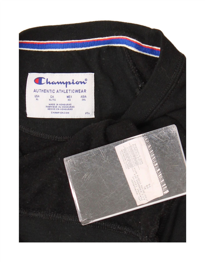 CHAMPION Womens Graphic Sweatshirt Jumper UK 18 XL Black Polyester