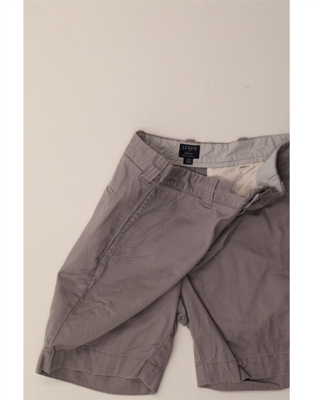 J. CREW Mens Chino Shorts W30 Medium Grey Cotton Vintage J. Crew and Second-Hand J. Crew from Messina Hembry 