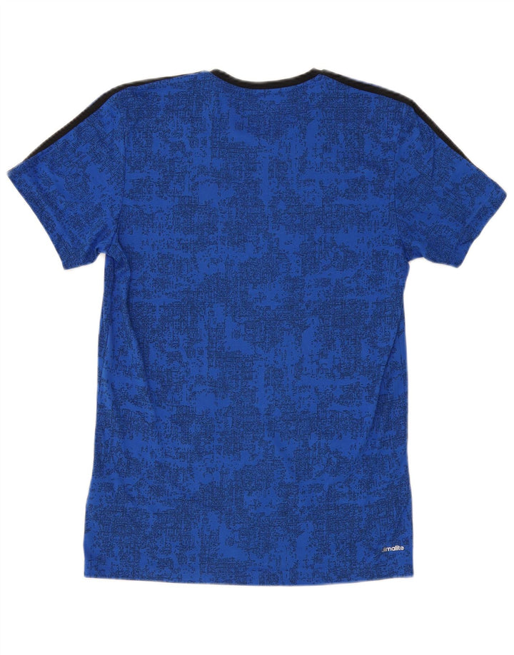 ADIDAS Mens Climalite T-Shirt Top Medium Blue Camouflage Polyester