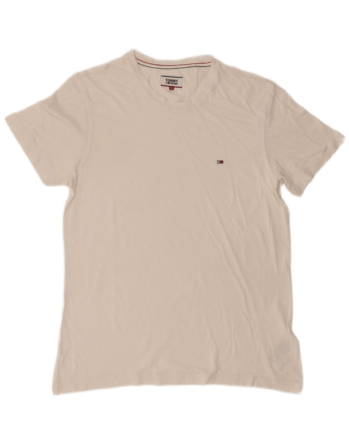 Tommy Hilfiger Mens T-Shirt Top Medium White Cotton