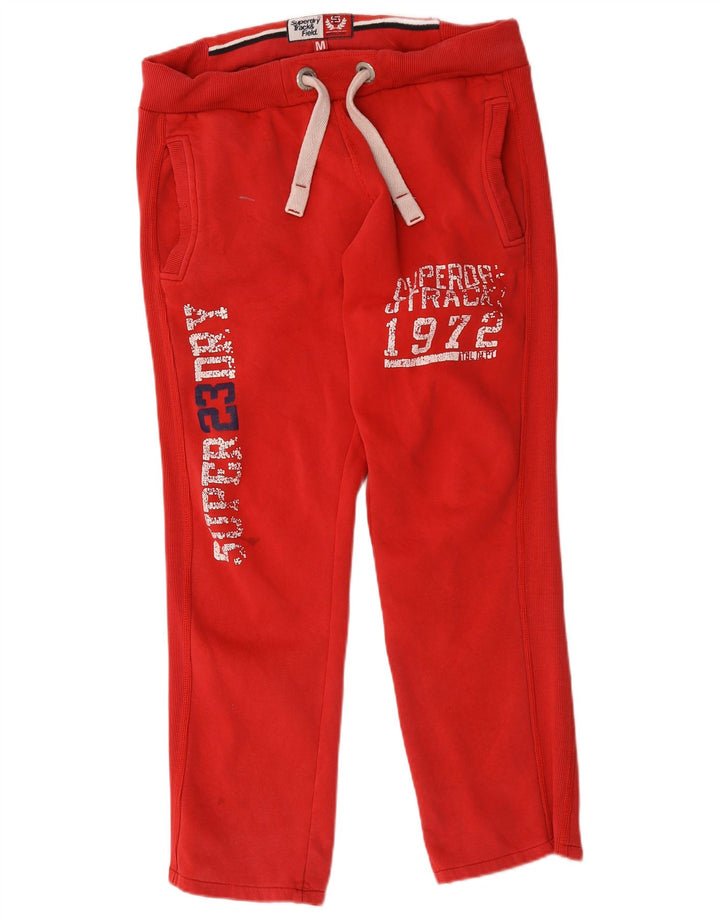 Superdry Mens Graphic Tracksuit Trousers Medium  Red