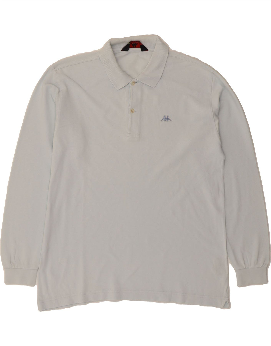KAPPA Mens Long Sleeve Polo Shirt Medium Blue Cotton Vintage Kappa and Second-Hand Kappa from Messina Hembry 