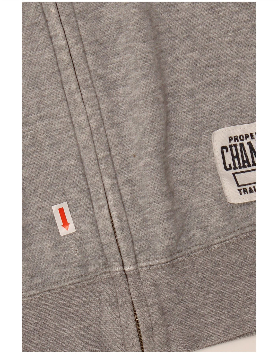 Champion Mens Graphic Zip Hoodie Sweater XL Grey Cotton