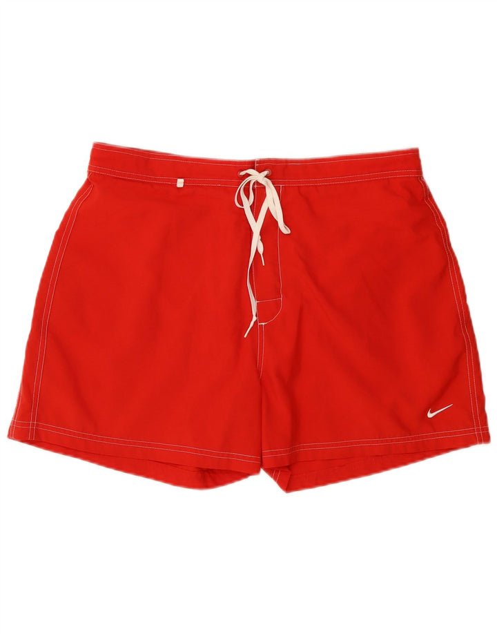 Nike Mens Swimming Shorts Large  Red Colourblock Polyester